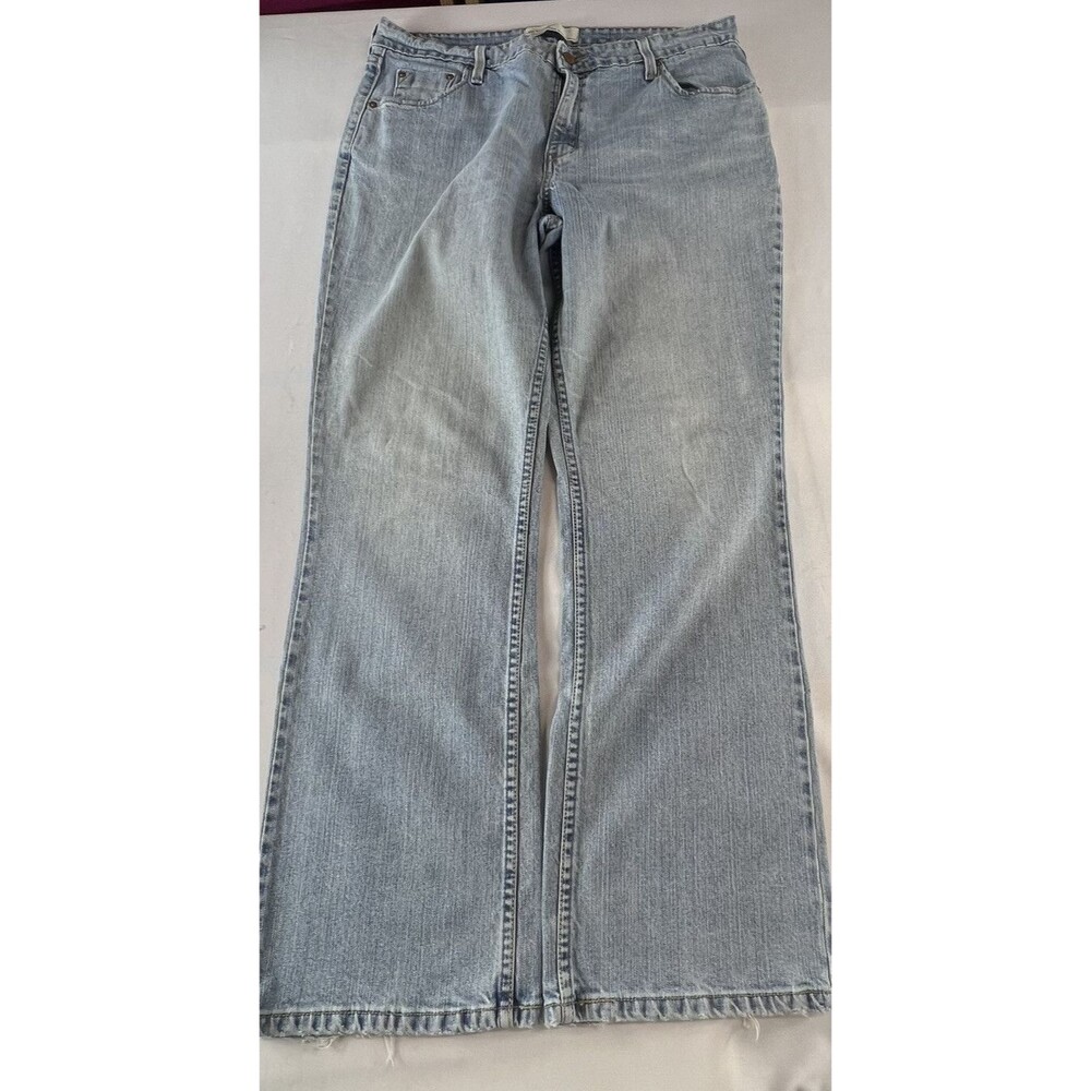 Levis Signature Womens 16M Light Wash Mid Rise Bootcut Stretch Denim Blue Jeans